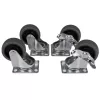 StarTech.com rack de servidor móvil de estructura abierta de 4 postes 9U, rack de red de cuatro postes con ruedas, rack de 19