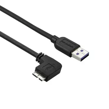 StarTech.com cable Micro USB 3.0 delgado – M/M – Micro-USB en ángulo izquierdo – 0,5 m (20