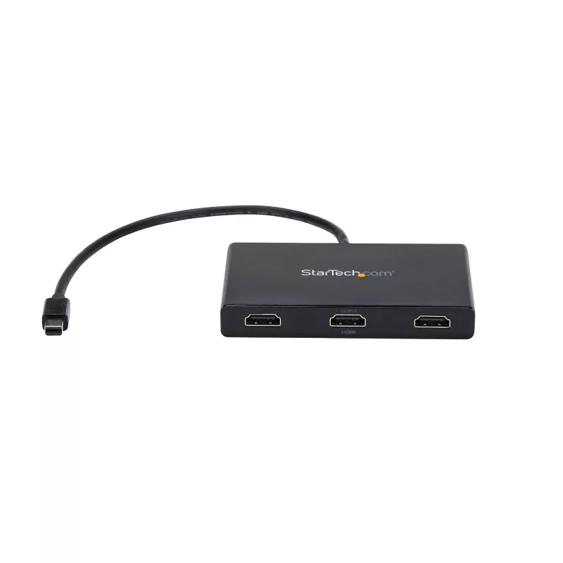 StarTech.com adaptador multipantalla de 3 puertos – Mini DisplayPort a HDMI MST Hub – triple 1080p o doble 4K 30Hz – divisor de vídeo para modo de escritorio extendido solo en Windows – mDP 1.2 a 3x HDMI