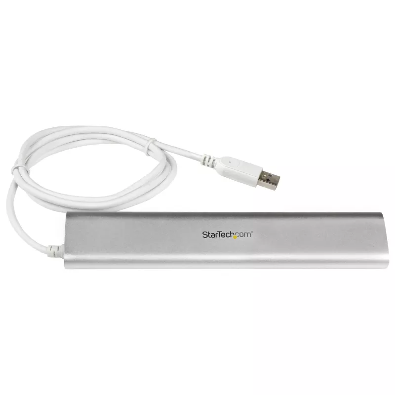 StarTech.com hub USB de 7 puertos, USB A a 7 puertos USB-A, USB 5 Gbps, diseño robusto, alimentación por bus o propia, expansión de hub USB 3.0 portátil para portátil con fuente de alimentación