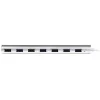 StarTech.com hub USB de 7 puertos, USB A a 7 puertos USB-A, USB 5 Gbps, diseño robusto, alimentación por bus o propia, expansión de hub USB 3.0 portátil para portátil con fuente de alimentación