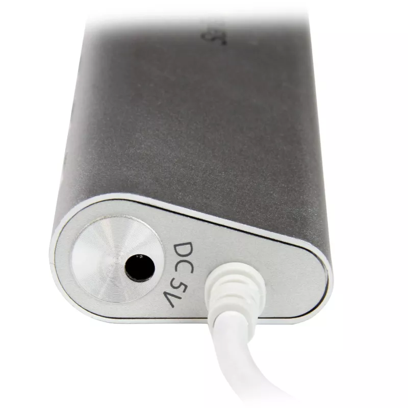 StarTech.com hub USB de 7 puertos, USB A a 7 puertos USB-A, USB 5 Gbps, diseño robusto, alimentación por bus o propia, expansión de hub USB 3.0 portátil para portátil con fuente de alimentación