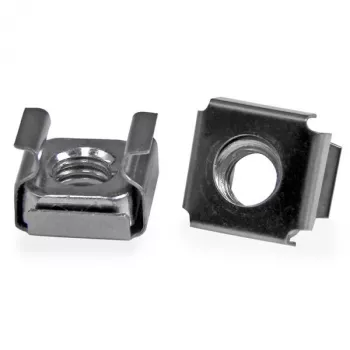 StarTech.com tuercas de jaula M6 – pack de 100, tuerca de jaula, acero, acero inoxidable, M6, CE, TAA, REACH, 13 mm