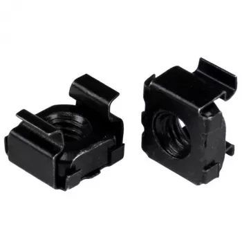 StarTech.com tuercas de jaula M6 – pack de 100, negro, tuerca de jaula, acero, negro, M6, 428 g, 120 mm