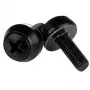 StarTech.com M5 x 12mm – Tornillos de montaje – Pack de 50, negro, tornillo, acero inoxidable, chapa, uso general, M5, cabeza redondeada