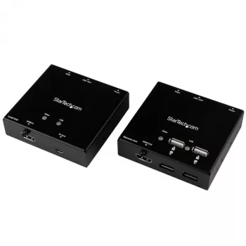 StarTech.com Extensor HDMI sobre CAT6 con hub USB de 4 puertos – 50 m – 1080p