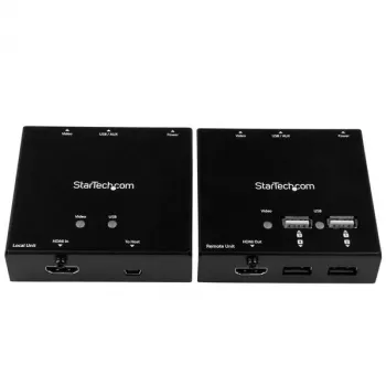 StarTech.com Extensor HDMI sobre CAT6 con hub USB de 4 puertos – 50 m – 1080p