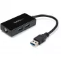 StarTech.com Adaptador USB a Ethernet, convertidor de LAN USB 3.0 a Gigabit Ethernet 10/100/1000 para portátiles, cable fijo de 11,8