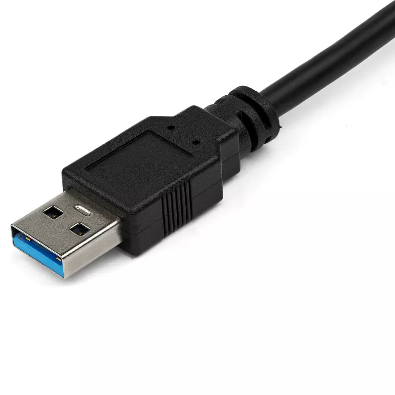 StarTech.com Adaptador USB a Ethernet, convertidor de LAN USB 3.0 a Gigabit Ethernet 10/100/1000 para portátiles, cable fijo de 11,8