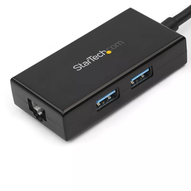 StarTech.com Adaptador USB a Ethernet, convertidor de LAN USB 3.0 a Gigabit Ethernet 10/100/1000 para portátiles, cable fijo de 11,8