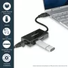 StarTech.com Adaptador USB a Ethernet, convertidor de LAN USB 3.0 a Gigabit Ethernet 10/100/1000 para portátiles, cable fijo de 11,8