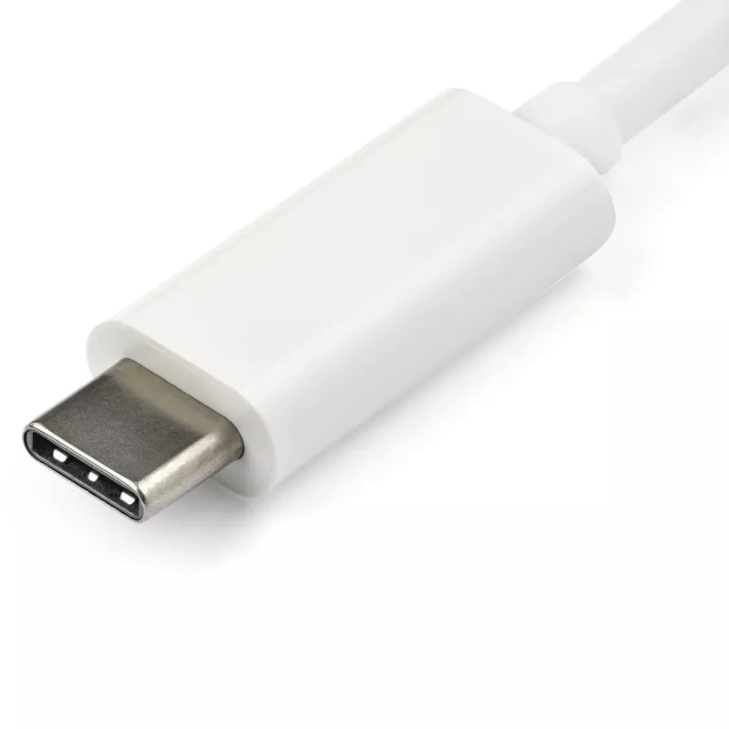 StarTech.com Adaptador USB-C a VGA – Blanco, 3.2 Gen 1 (3.1 Gen 1), USB Type-C, salida VGA (D-Sub), 1920 x 1200 píxeles