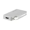 StarTech.com Adaptador de vídeo multipuerto USB-C con HDMI, VGA, Mini DisplayPort o DVI – Adaptador de monitor USB Type-C a HDMI 1.4 o mDP 1.2 (4K) – VGA o DVI (1080p) – Aluminio plateado