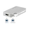 StarTech.com Adaptador de vídeo multipuerto USB-C con HDMI, VGA, Mini DisplayPort o DVI – Adaptador de monitor USB Type-C a HDMI 1.4 o mDP 1.2 (4K) – VGA o DVI (1080p) – Aluminio plateado
