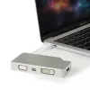 StarTech.com Adaptador de vídeo multipuerto USB-C con HDMI, VGA, Mini DisplayPort o DVI – Adaptador de monitor USB Type-C a HDMI 1.4 o mDP 1.2 (4K) – VGA o DVI (1080p) – Aluminio plateado