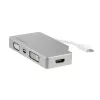 StarTech.com Adaptador de vídeo multipuerto USB-C con HDMI, VGA, Mini DisplayPort o DVI – Adaptador de monitor USB Type-C a HDMI 1.4 o mDP 1.2 (4K) – VGA o DVI (1080p) – Aluminio plateado