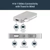 StarTech.com Adaptador de vídeo multipuerto USB-C con HDMI, VGA, Mini DisplayPort o DVI – Adaptador de monitor USB Type-C a HDMI 1.4 o mDP 1.2 (4K) – VGA o DVI (1080p) – Aluminio plateado