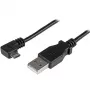 StarTech.com Cable de carga y sincronización Micro-USB M/M – Micro-USB en ángulo recto – 24 AWG – 2 m