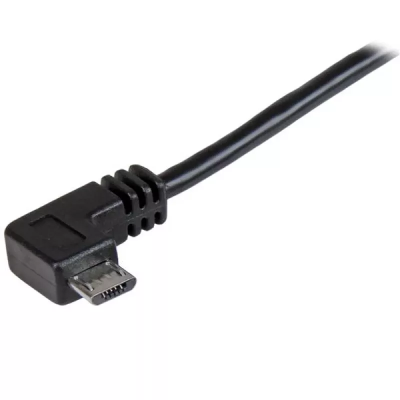 StarTech.com Cable de carga y sincronización Micro-USB M/M – Micro-USB en ángulo recto – 24 AWG – 2 m