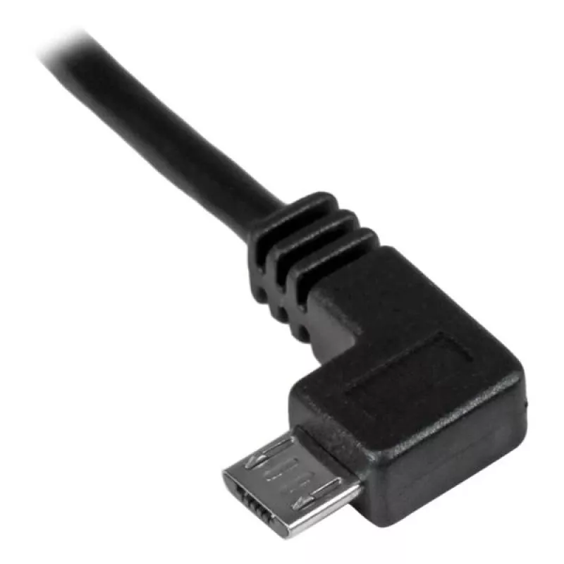 StarTech.com Cable de carga y sincronización Micro-USB M/M – Micro-USB en ángulo izquierdo – 24 AWG – 2 m
