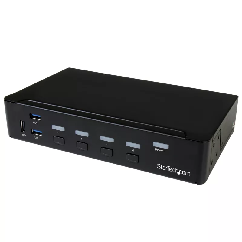 StarTech.com Conmutador KVM DisplayPort de 4 puertos – USB 3.0 – 4K 30Hz