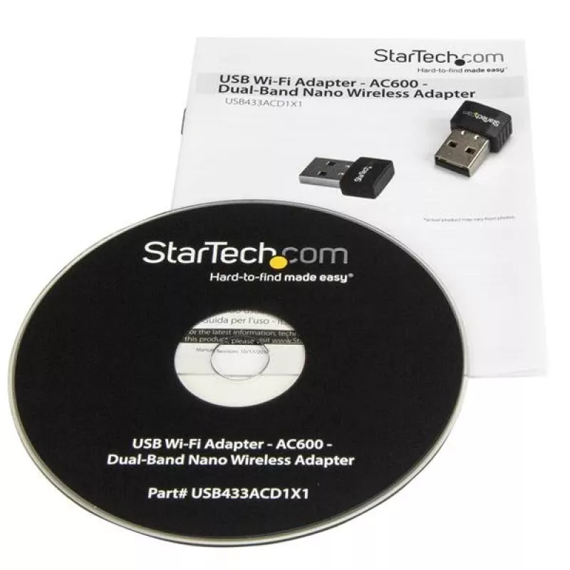 StarTech.com Adaptador USB Wi-Fi – AC600 – Adaptador inalámbrico nano de doble banda