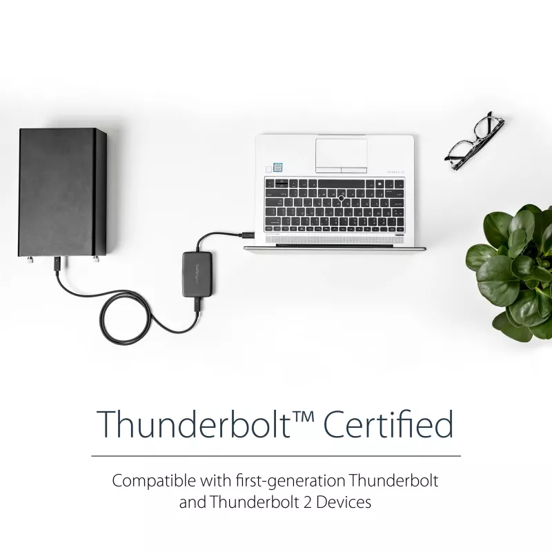 StarTech.com Adaptador Thunderbolt 3 a Thunderbolt 2 – Portátil TB3 a pantallas y dispositivos TB2 – Convertidor Thunderbolt 2 20 Gbit/s o Thunderbolt 1 10 Gbit/s – Certificado Thunderbolt 3 – Windows/Mac