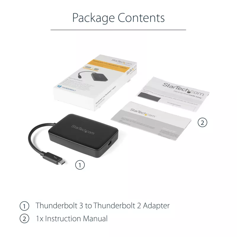 StarTech.com Adaptador Thunderbolt 3 a Thunderbolt 2 – Portátil TB3 a pantallas y dispositivos TB2 – Convertidor Thunderbolt 2 20 Gbit/s o Thunderbolt 1 10 Gbit/s – Certificado Thunderbolt 3 – Windows/Mac