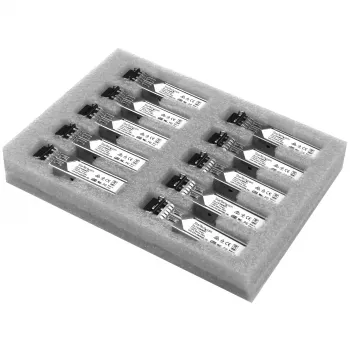 StarTech.com Módulo transceptor SFP compatible con Cisco GLC-SX-MM – 1000BASE-SX – Pack de 10~Pack de 10 Módulo SFP compatible con Cisco GLC-SX-MM (Pack de 10) – 1000BASE-SX – Transceptor óptico 1GbE fibra multimodo MMF – 1GE Gigabit Ethernet SFP – LC 550 m – 850 nm – DDM Cisco IE3200, IE3300, ME1200