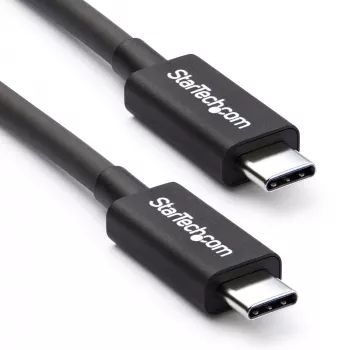 StarTech.com Cable USB-C Thunderbolt 3 de 0,5 m (40 Gbit/s) – Compatible con Thunderbolt, USB y DisplayPort