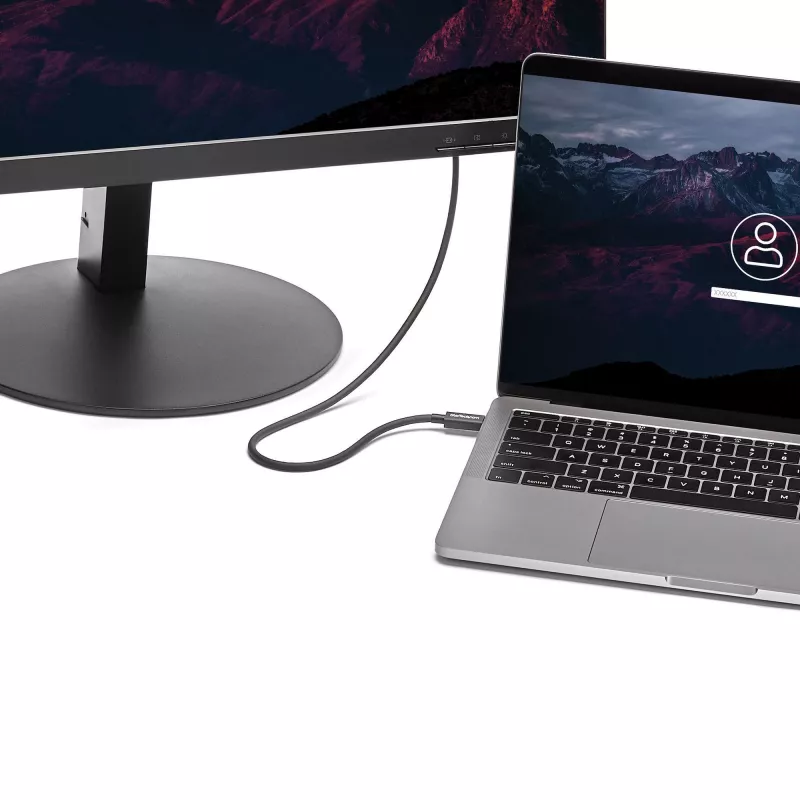 StarTech.com Cable USB-C Thunderbolt 3 de 0,5 m (40 Gbit/s) – Compatible con Thunderbolt, USB y DisplayPort