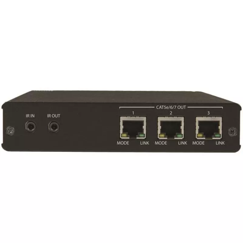 StarTech.com Kit extensor HDBaseT de 3 puertos con 3 receptores – Splitter HDMI 1x3 sobre CAT5e – Hasta 4K