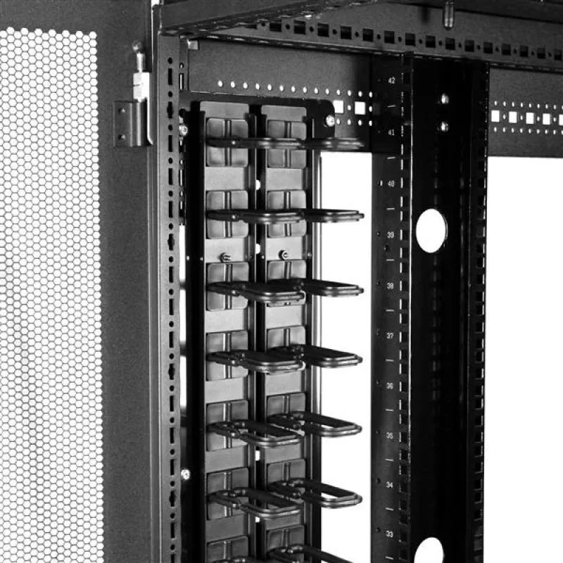 StarTech.com Organizador de cables vertical con ganchos en D – 0U – 6 pies