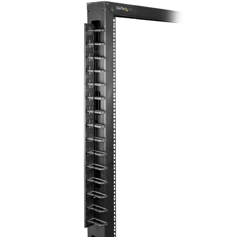 StarTech.com Organizador de cables vertical con ganchos en D – 0U – 2,8 pies