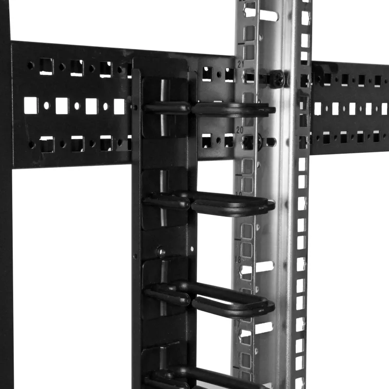 StarTech.com Organizador de cables vertical con ganchos en D – 0U – 2,8 pies