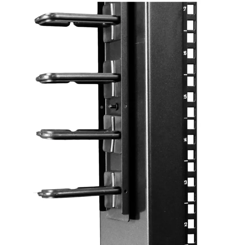 StarTech.com Organizador de cables vertical con ganchos en D – 0U – 2,8 pies
