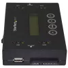 StarTech.com Duplicador y borrador de discos duros independiente 1:1, clonador y borrador de unidades USB y discos SATA HDD/SSD, pantalla LCD, conforme a TAA, independiente del sistema operativo