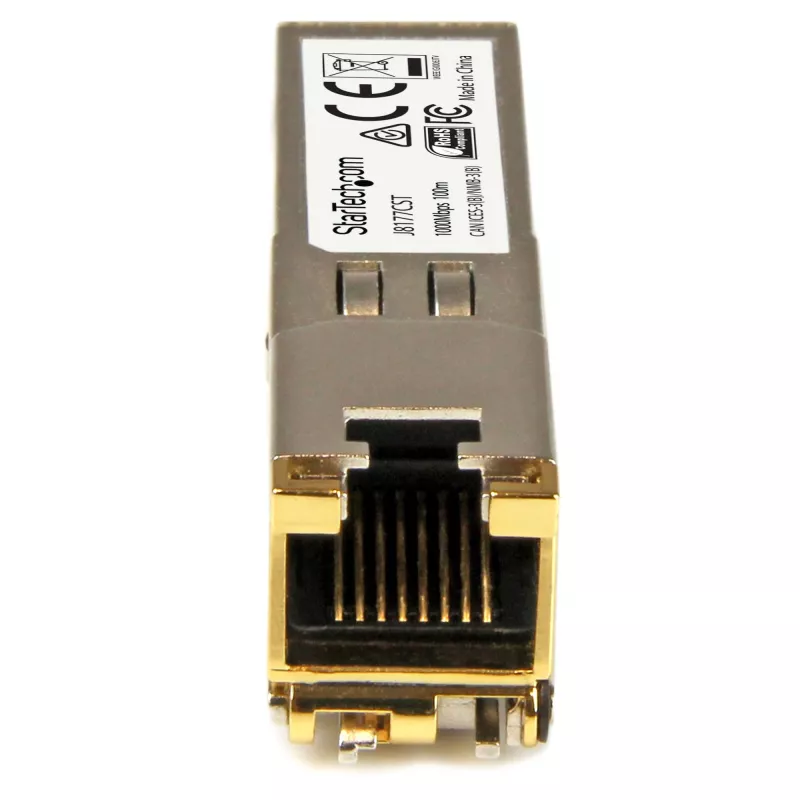 StarTech.com Módulo transceptor SFP compatible con HP J8177C – 1000BASE-T ~ Módulo SFP compatible con HPE J8177C – 1000BASE-T – SFP a RJ45 Cat6/Cat5e – 1GE Gigabit Ethernet SFP – RJ-45 100 m – HPE 1810, 1820, 2530