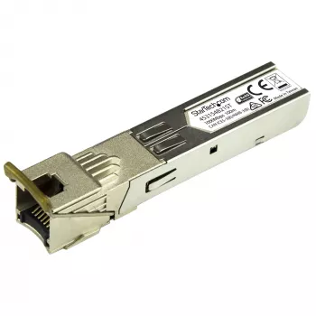 StarTech.com Módulo transceptor SFP Gigabit de cobre RJ45 - compatible con HP 453154-B21~Módulo SFP compatible con HPE 453154-B21 - 1000BASE-T - SFP a RJ45 Cat6/Cat5e - SFP Gigabit Ethernet 1GE - RJ-45 100m - HPE 6120XG, 6120G, Flex Fabric