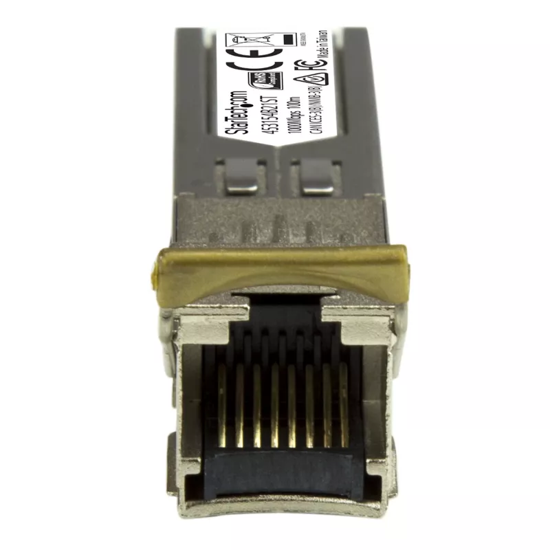 StarTech.com Módulo transceptor SFP Gigabit de cobre RJ45 - compatible con HP 453154-B21~Módulo SFP compatible con HPE 453154-B21 - 1000BASE-T - SFP a RJ45 Cat6/Cat5e - SFP Gigabit Ethernet 1GE - RJ-45 100m - HPE 6120XG, 6120G, Flex Fabric