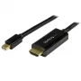 StarTech.com Cable Mini DisplayPort a HDMI de 15ft (5m) - Vídeo 4K 30Hz - Cable adaptador mDP a HDMI - Mini DP o Thunderbolt 1/2 de Mac/PC a monitor/pantalla HDMI - Cable convertidor mDP a HDMI