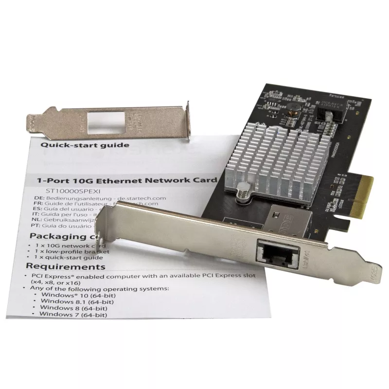 StarTech.com Tarjeta de red Ethernet 10G de 1 puerto – PCI Express – Chipset Intel X550-AT