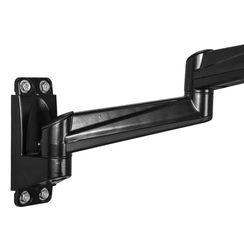 StarTech.com Soporte de pared para dos monitores – Soporte de pared VESA articulado y ergonómico para 2 pantallas de 24 pulgadas – Barra transversal ajustable y sincronizada – Inclinación/giro/rotación – Soporte para doble pantalla