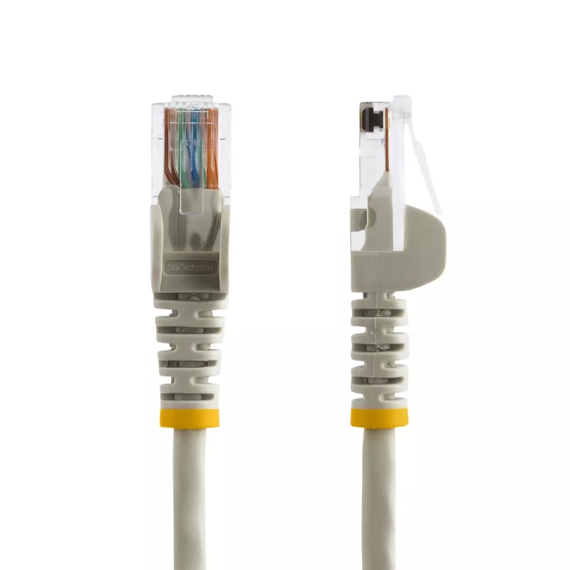 StarTech.com Cable de red Cat5e con conectores RJ45 sin enganches – 5 m, gris