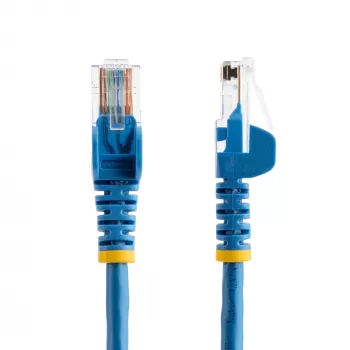 StarTech.com Cable de red Cat5e con conectores RJ45 sin enganches – 5 m, azul