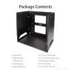 StarTech.com Rack de servidor de pared con estante integrado – Acero macizo – 8U