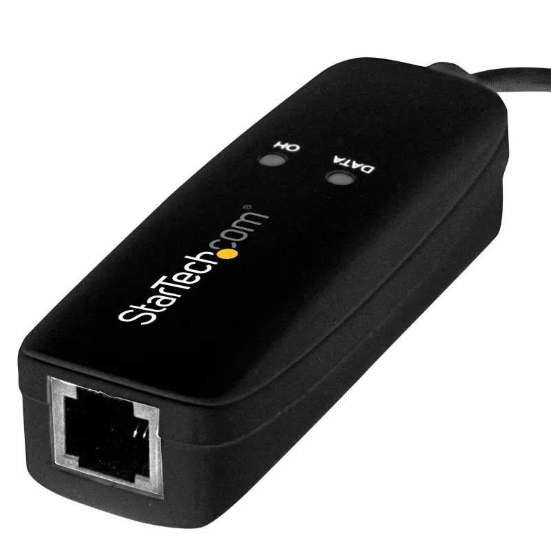 StarTech.com Módem fax USB 2.0 - Módem/dongle/adaptador de marcación telefónica por hardware externo V.92 de 56K - Módem fax para ordenador/portátil - USB a conector telefónico - Módem de datos USB - Fax por red/CMR/POS