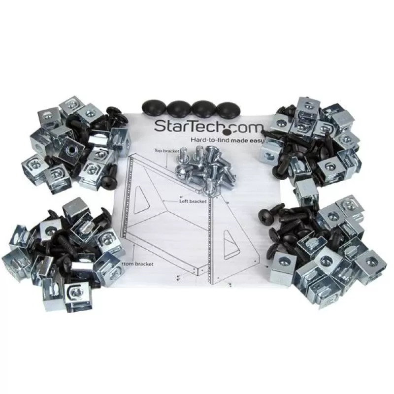 StarTech.com Rack de servidor de sobremesa de 2 postes y 16U de alto rendimiento, rack de ordenador abierto pequeño de 19 pulgadas, rack de red compacto para equipos de AV/estudio/datos/IT, conforme a TAA – rack de dos postes autónomo para casa/oficina