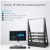 StarTech.com Rack de servidor de sobremesa de 2 postes y 16U de alto rendimiento, rack de ordenador abierto pequeño de 19 pulgadas, rack de red compacto para equipos de AV/estudio/datos/IT, conforme a TAA – rack de dos postes autónomo para casa/oficina