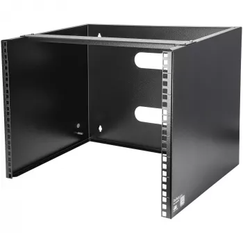 StarTech.com Rack de red de montaje en pared 8U - 36 cm de profundidad (Low Profile) - Soporte para panel de parcheo de 48 cm (19 pulgadas) para servidores y equipos IT planos, conmutadores de red - Capacidad de carga 36 kg, Negro